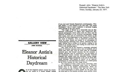 1977 Antin Nytimes Russell