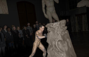 Cassils Becoming An Image Performance Stil No 2 Pennsylvania Academy Of Fine Arts Historic Casting Hall 2016