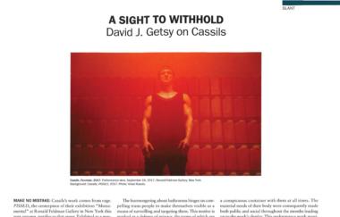 Pages From 2018 Cassils Artforum Getsy