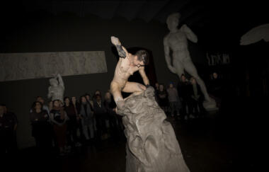 Cassils Becoming An Image Performance Stil No 3 Pennsylvania Academy Of Fine Arts Historic Casting Hall 2016